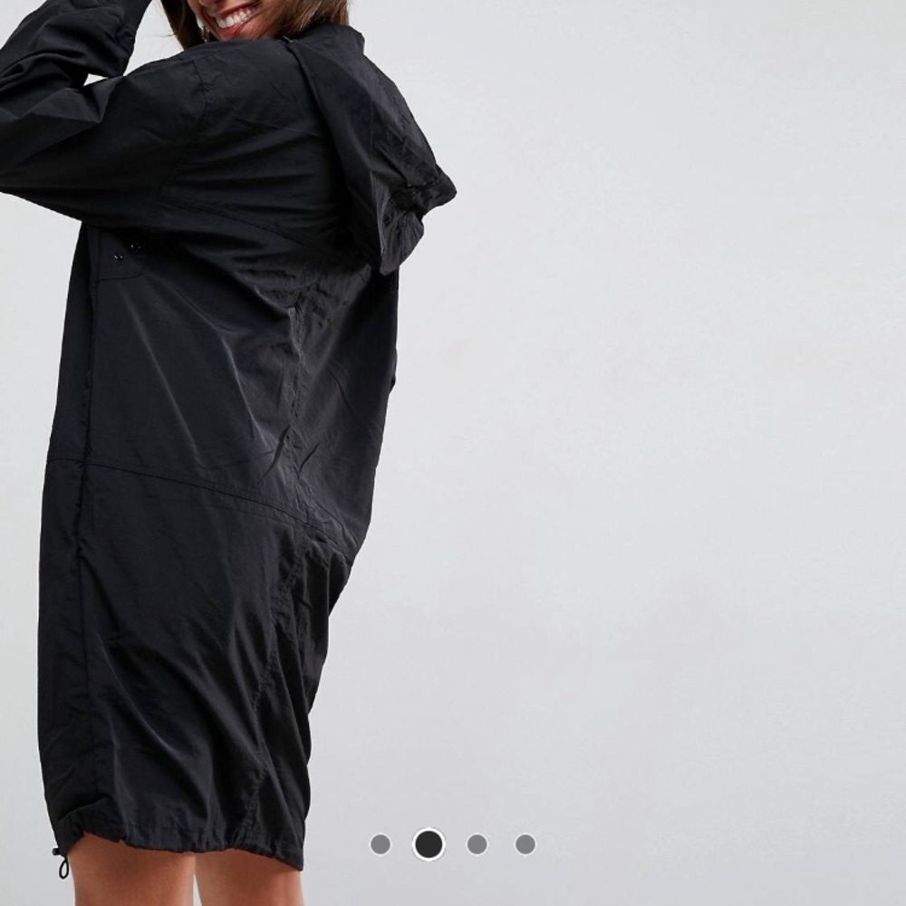 Asos Midi Rain Jacket Size 0 Black - Picture 3 of 5